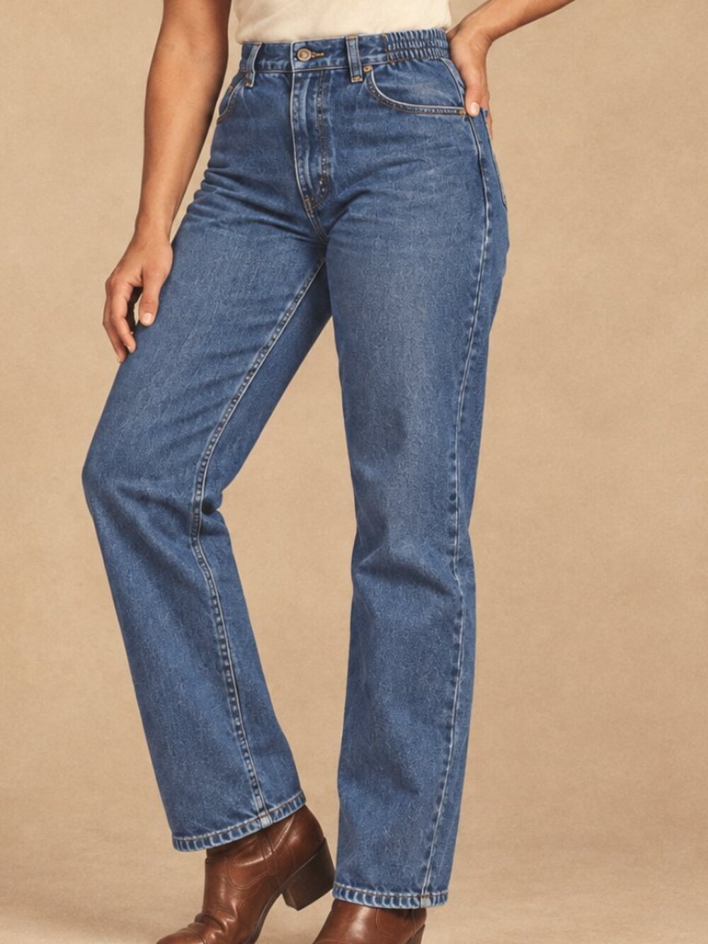 Vintage Lee Relaxed Fit Side Elastic Tapered Jeans 12 Petite